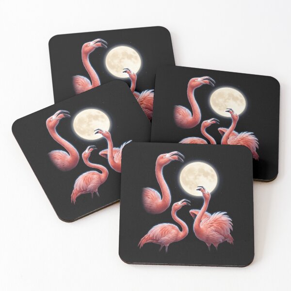 Item preview, Flamingo Howling Moon Art Animal Lover designed and sold by TerryConnells.