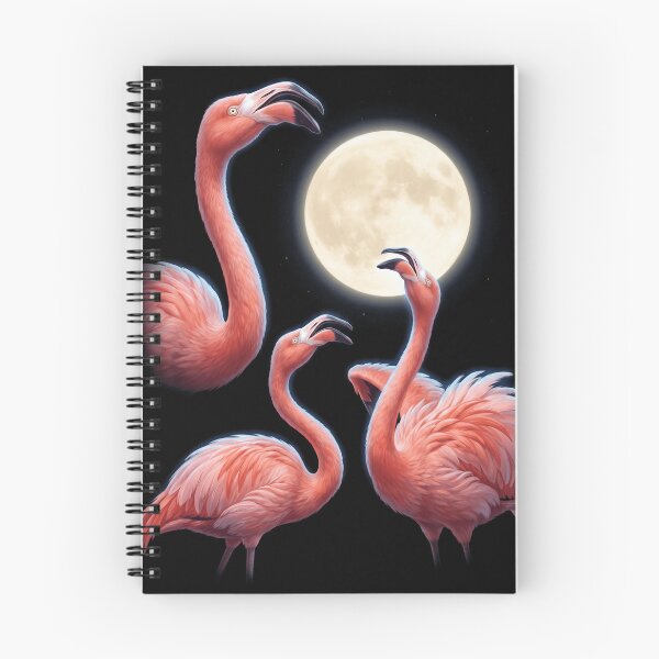 Artikelvorschau, Flamingo heult, Mond, Kunst, Tierliebhaber entworfen und verkauft von TerryConnells.