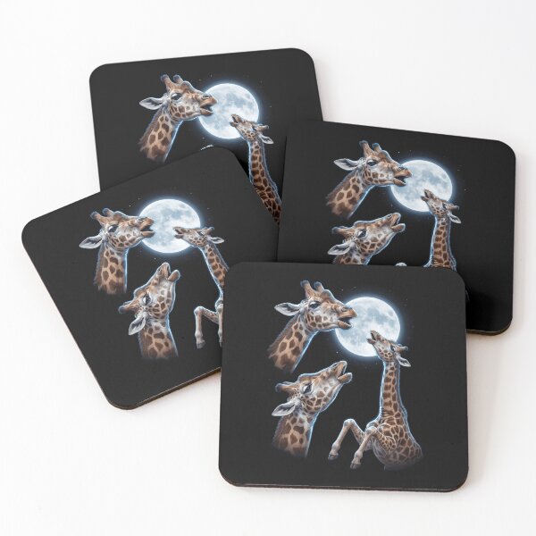 Item preview, Giraffe Howling Moon Art Animal Lover designed and sold by TerryConnells.