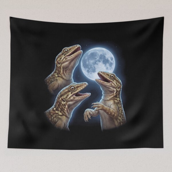 Item preview, Gecko Howling Moon Art Animal Lover designed and sold by TerryConnells.