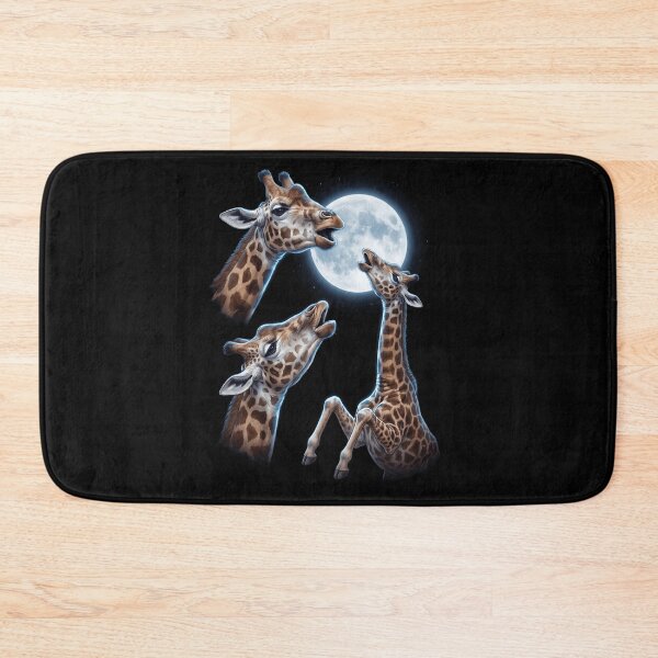 Item preview, Giraffe Howling Moon Art Animal Lover designed and sold by TerryConnells.