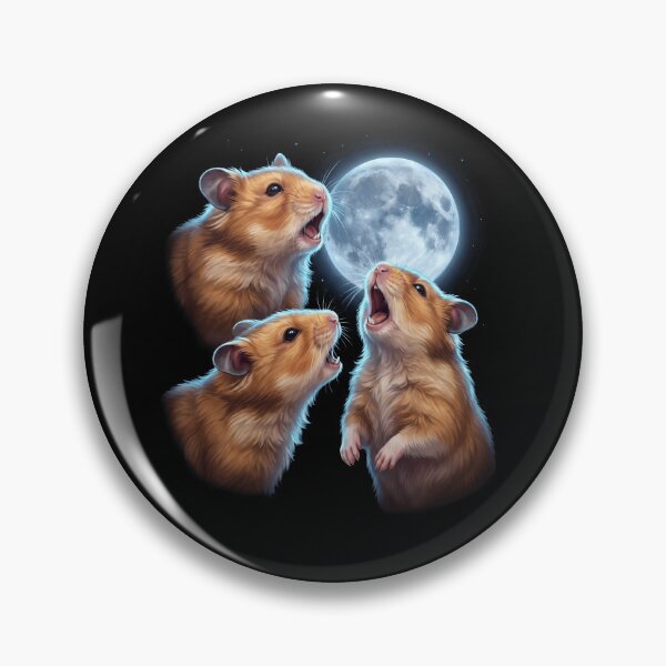 Item preview, Hamster Howling Moon Art Animal Lover designed and sold by TerryConnells.