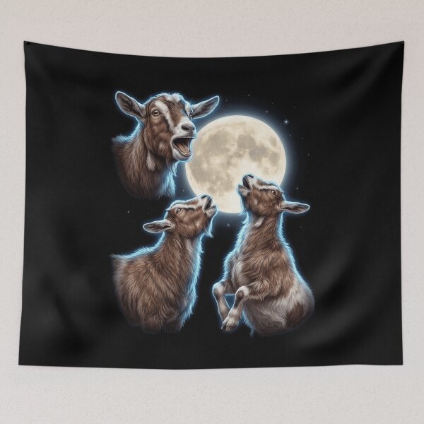 Item preview, Goat Howling Moon Art Animal Lover designed and sold by TerryConnells.
