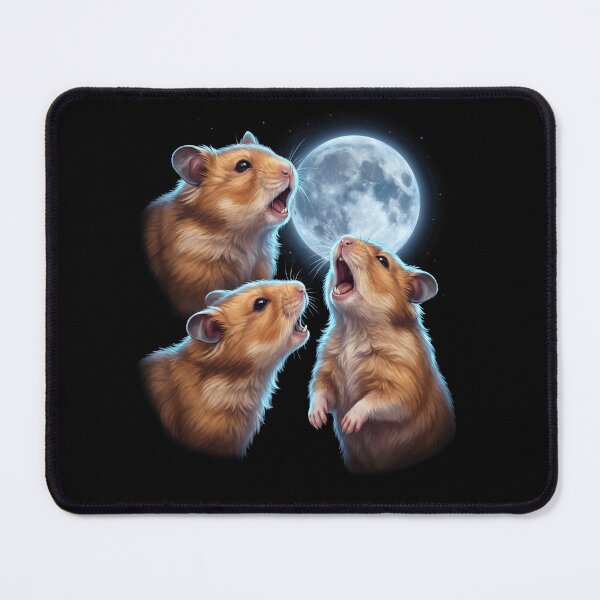 Item preview, Hamster Howling Moon Art Animal Lover designed and sold by TerryConnells.