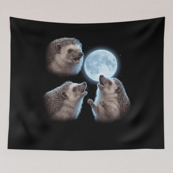 Item preview, Hedgehog Howling Moon Art Animal Lover designed and sold by TerryConnells.