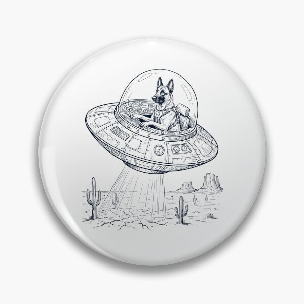 Item preview, Vintage Belgian Malinois Riding UFO Dog Mom Dad Lover designed and sold by DoodleTortle.