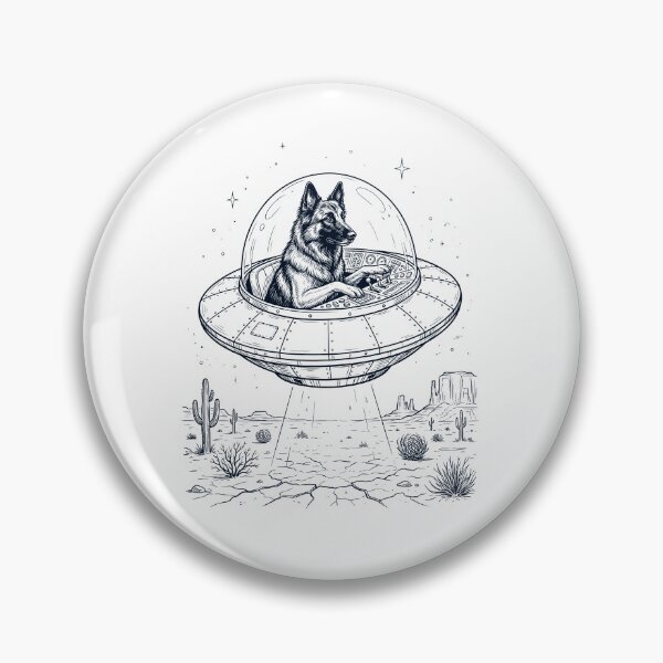 Item preview, Vintage Belgian Shepherd Riding UFO Dog Mom Dad Lover designed and sold by DoodleTortle.
