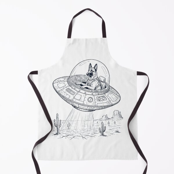 Item preview, Vintage Belgian Malinois Riding UFO Dog Mom Dad Lover designed and sold by DoodleTortle.
