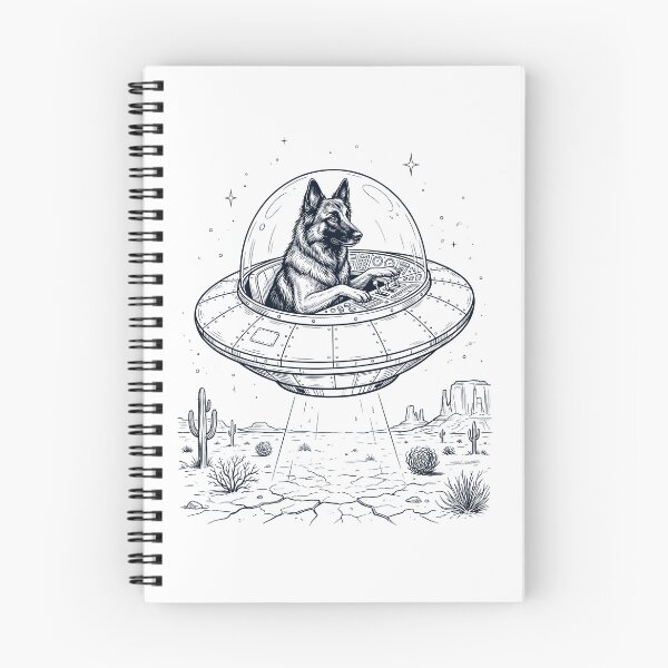 Item preview, Vintage Belgian Shepherd Riding UFO Dog Mom Dad Lover designed and sold by DoodleTortle.