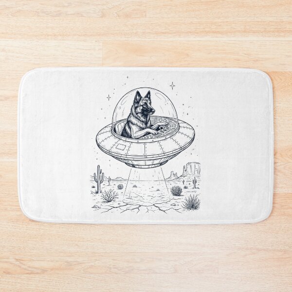 Item preview, Vintage Belgian Shepherd Riding UFO Dog Mom Dad Lover designed and sold by DoodleTortle.