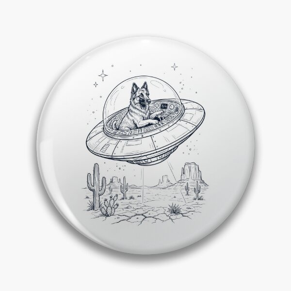 Item preview, Vintage Belgian Tervuren Riding UFO Dog Mom Dad Lover designed and sold by DoodleTortle.