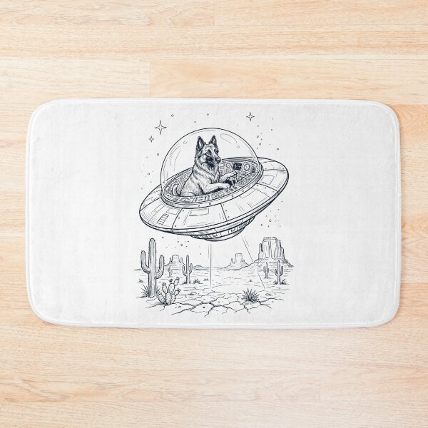Item preview, Vintage Belgian Tervuren Riding UFO Dog Mom Dad Lover designed and sold by DoodleTortle.