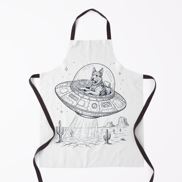 Item preview, Vintage Berger Picard Riding UFO Dog Mom Dad Lover designed and sold by DoodleTortle.