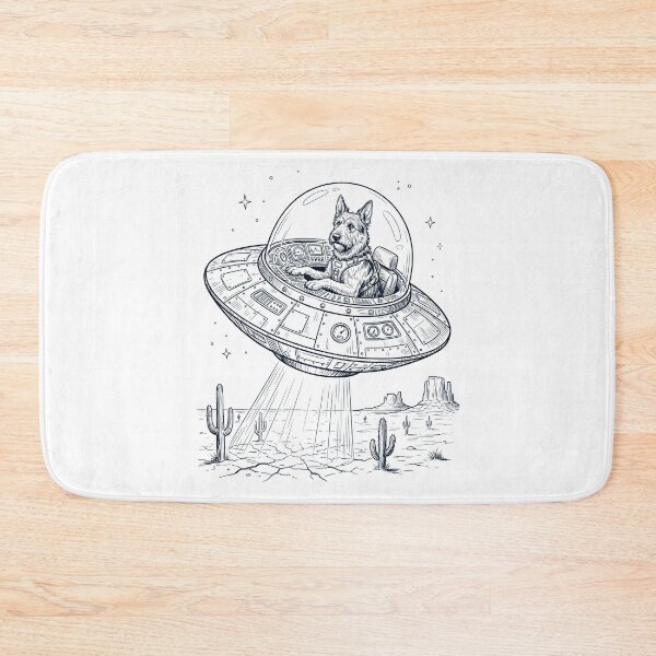 Item preview, Vintage Berger Picard Riding UFO Dog Mom Dad Lover designed and sold by DoodleTortle.