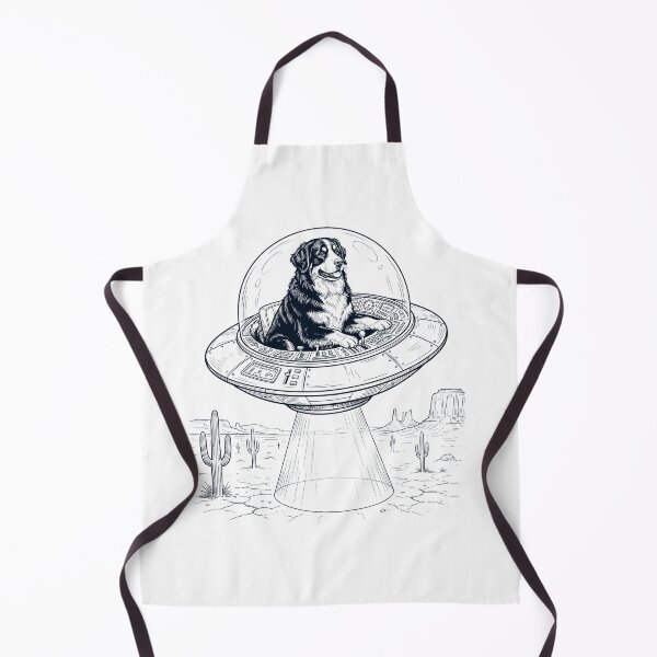 Item preview, Vintage Bernese Mountain Dog Riding UFO Dog Mom Dad Lover designed and sold by DoodleTortle.