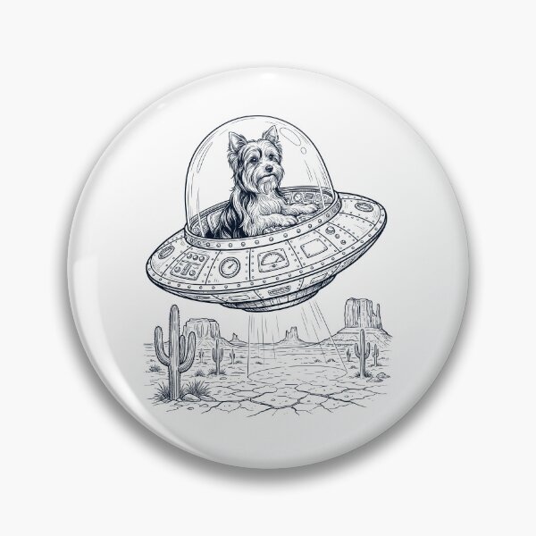 Item preview, Vintage Biewer Terrier Riding UFO Dog Mom Dad Lover designed and sold by DoodleTortle.