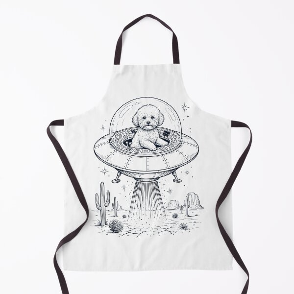 Item preview, Vintage Bichon Frise Riding UFO Dog Mom Dad Lover designed and sold by DoodleTortle.