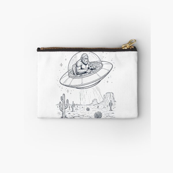 Item preview, Vintage Bigfoot Riding UFO Animal Lover designed and sold by DoodleTortle.