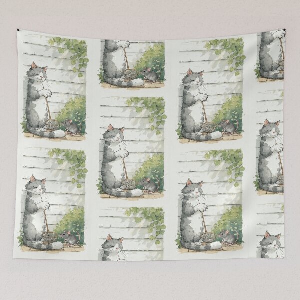 Item preview, An experienced cat is waiting to catch a mouse. designed and sold by Whose-sweat.