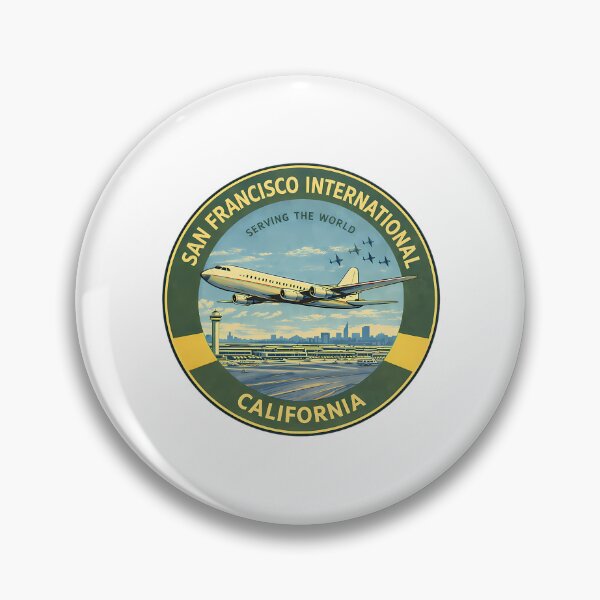 Item preview, Celebrate The Spirit Of Aviation With This Vintage-Style San Francisco International Airport (Sfo) Sticker Inspired By Classic Mid-Century Travel And Airline Emblems designed and sold by writtengriffinc.