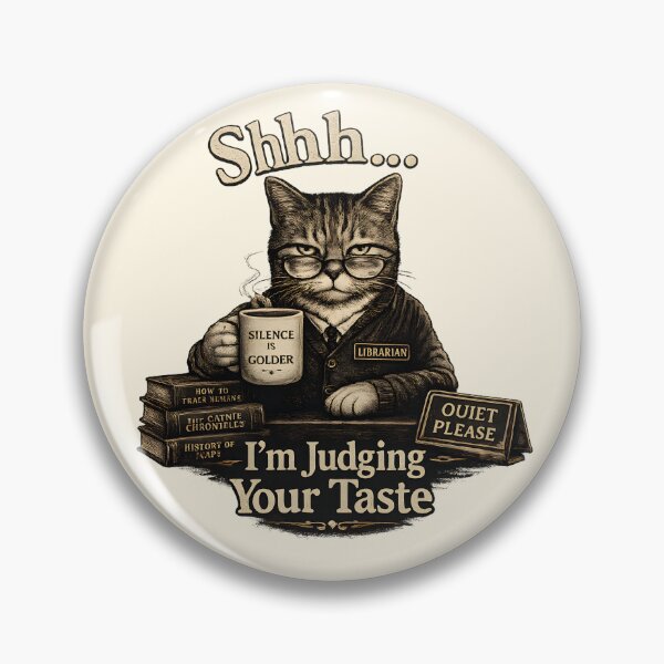 Item preview, Shhh Librarian Cat Judging Your Taste designed and sold by Dream-Fab.