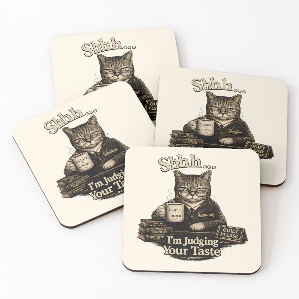 Item preview, Shhh Librarian Cat Judging Your Taste designed and sold by Dream-Fab.