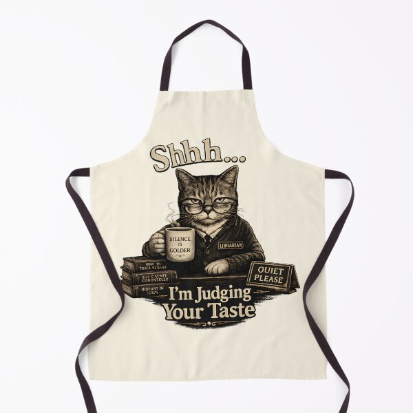 Item preview, Shhh Librarian Cat Judging Your Taste designed and sold by Dream-Fab.