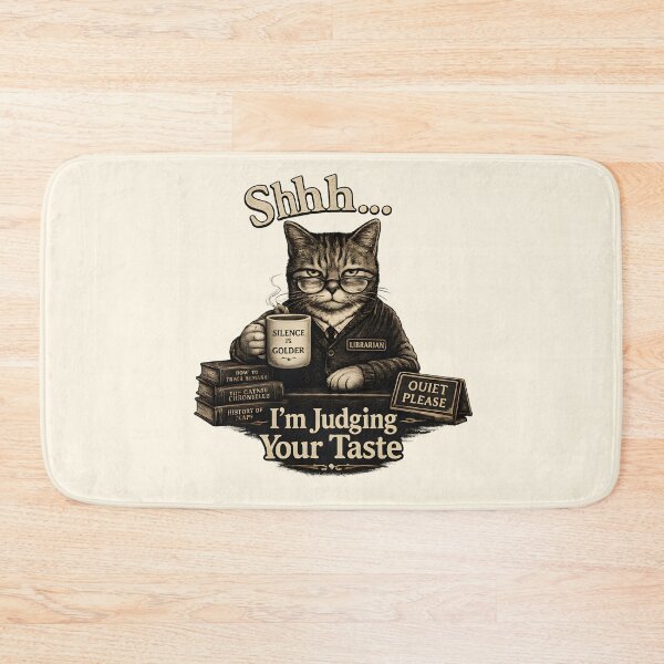 Item preview, Shhh Librarian Cat Judging Your Taste designed and sold by Dream-Fab.