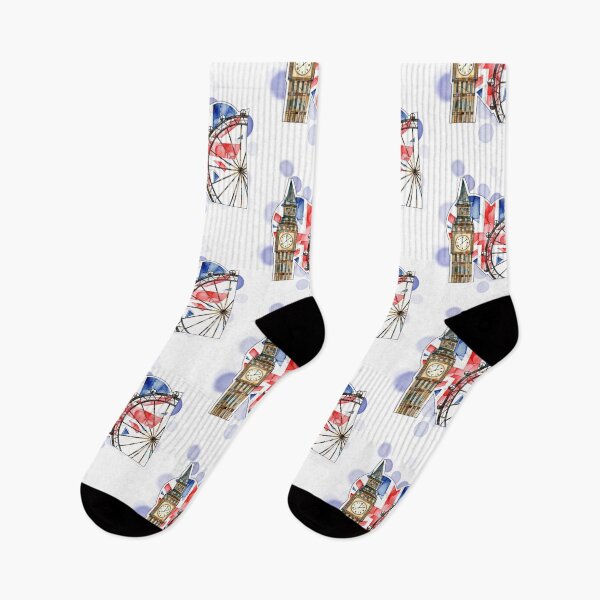 Item preview, Big Ben London Eye and UK Heart Flag Travel Design designed and sold by iamKRUK.