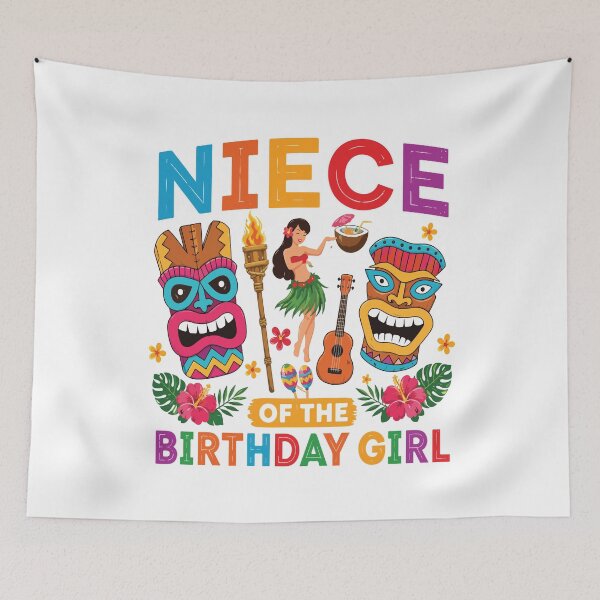 Item preview, Niece Of The Birthday Girl Hawaiian Luau Retro Party Design designed and sold by kiralynstration.