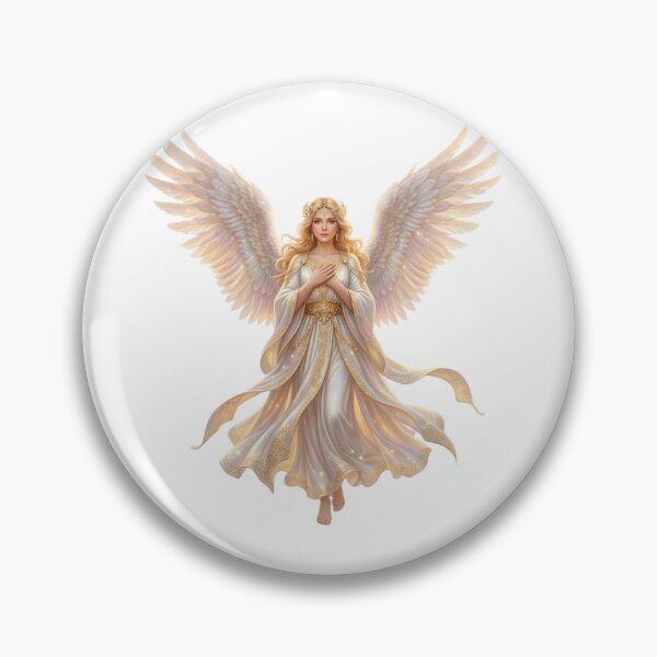 Item preview, Divine Guardian Angel with Golden Wings designed and sold by RoyalDeluxGo.