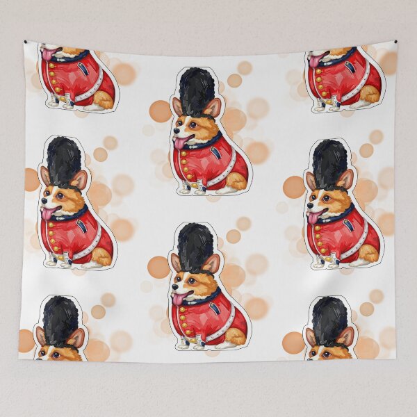 Item preview, Cute Dog in British Royal Guard Uniform UK Design designed and sold by iamKRUK.