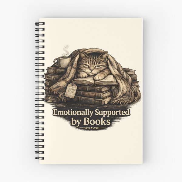 Item preview, Emotionally Supported by Books Cat Design designed and sold by Dream-Fab.