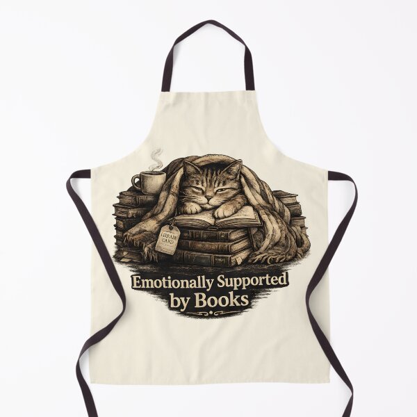 Item preview, Emotionally Supported by Books Cat Design designed and sold by Dream-Fab.