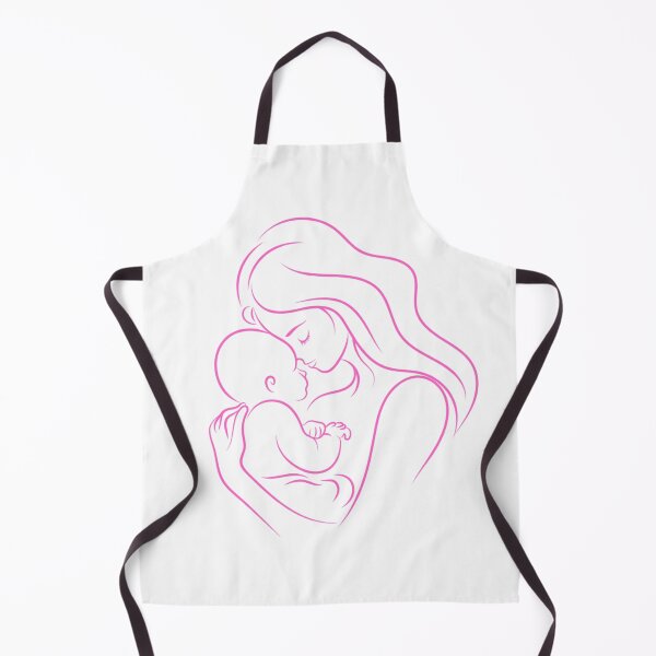 Item preview, Mother’s Embrace - Minimalist Neon Pink Line Art designed and sold by Sashka-.