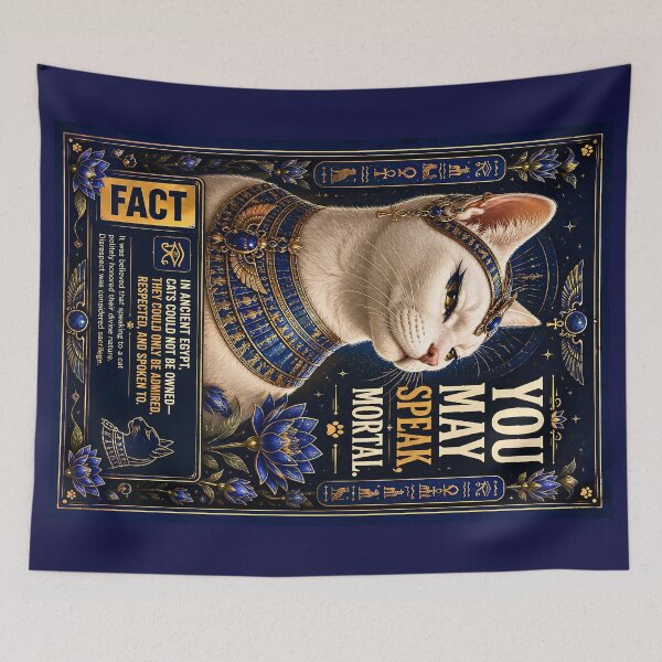 Item preview, Egyptian Royal Cat Meme Luxury Ancient Bastet Poster designed and sold by BorgSpareParts.