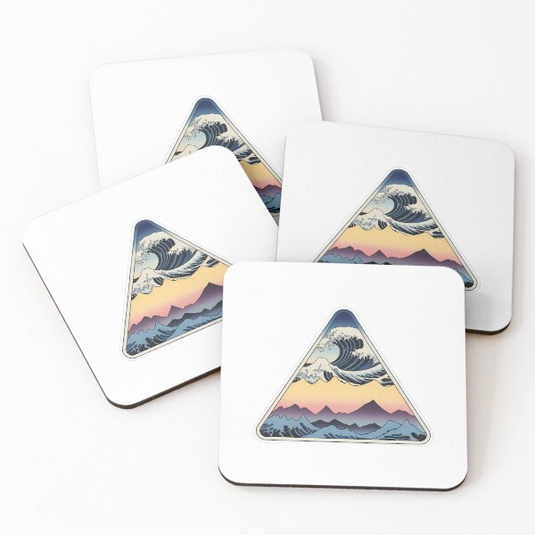 Item preview, Sunset Wave in Ukiyo-e Style designed and sold by NiftyWrx.