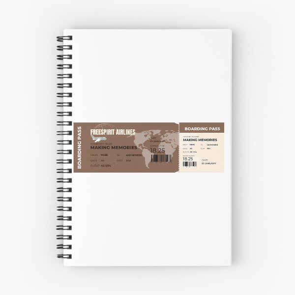 Item preview, Free Spirit Airlines Boarding Pass Travel Print - For A Travel Lover For A Digital Nomad Airline Ticket Decorating Print. designed and sold by writtengriffinc.
