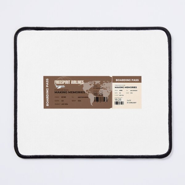 Item preview, Free Spirit Airlines Boarding Pass Travel Print - For A Travel Lover For A Digital Nomad Airline Ticket Decorating Print. designed and sold by writtengriffinc.