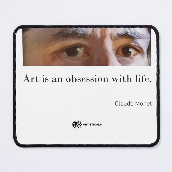 Item preview, Artisticalm - Claude Monet Eyes Art Quote Impressionist Aesthetic Design Mindfulness Art designed and sold by Esoniana Design.