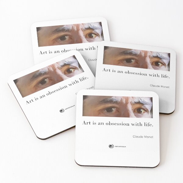 Item preview, Artisticalm - Claude Monet Eyes Art Quote Impressionist Aesthetic Design Mindfulness Art designed and sold by Esoniana Design.