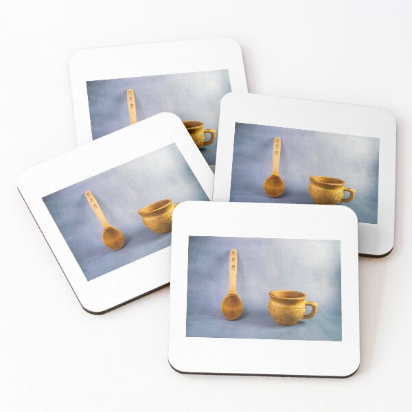 Item preview, Rustic Clay Mug with Wooden Spoon designed and sold by EirinDesign.