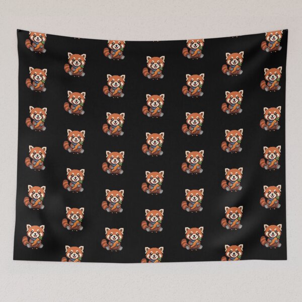 Item preview, Red Panda Eating Pixel Art designed and sold by BhadzCheetah.