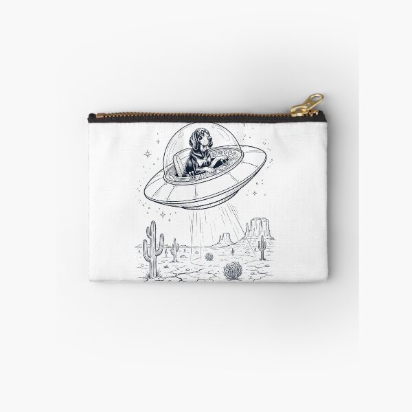 Item preview, Vintage Black and Tan Coonhound Riding UFO Dog Mom Dad Lover designed and sold by DoodleTortle.