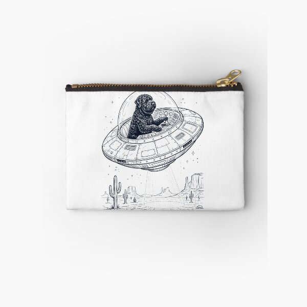 Item preview, Vintage Black Russian Terrier Riding UFO Dog Mom Dad Lover designed and sold by DoodleTortle.
