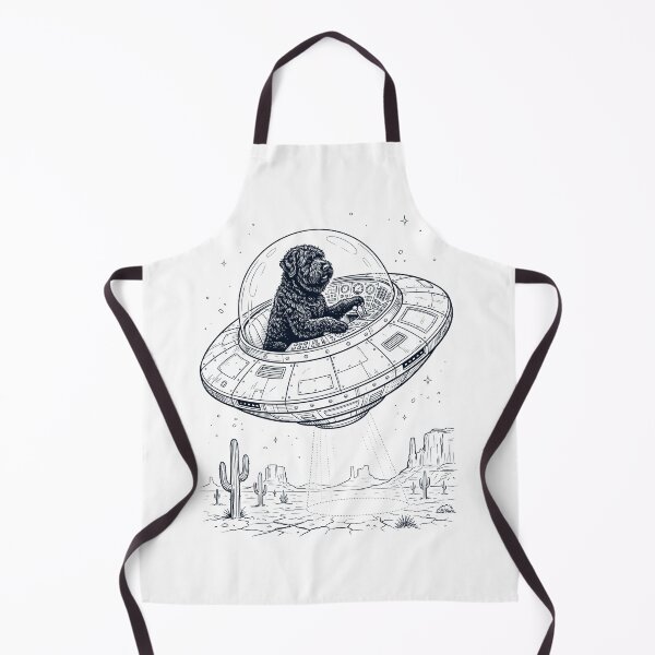 Item preview, Vintage Black Russian Terrier Riding UFO Dog Mom Dad Lover designed and sold by DoodleTortle.