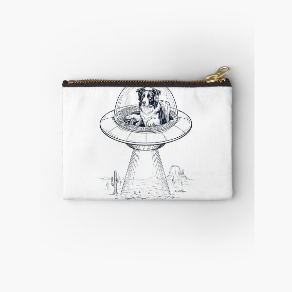 Item preview, Vintage Border Collie Riding UFO Dog Mom Dad Lover designed and sold by DoodleTortle.