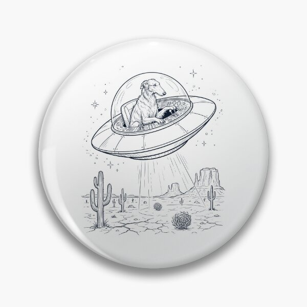 Item preview, Vintage Borzoi Riding UFO Dog Mom Dad Lover designed and sold by DoodleTortle.