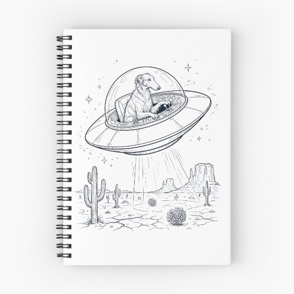 Item preview, Vintage Borzoi Riding UFO Dog Mom Dad Lover designed and sold by DoodleTortle.