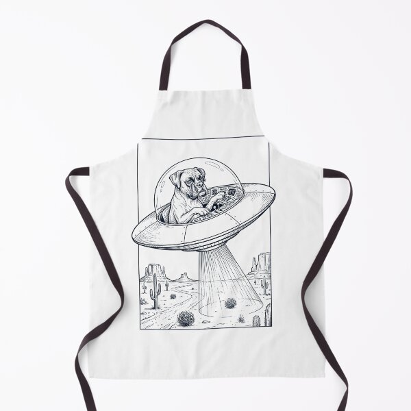 Item preview, Vintage Boxer Dog Riding UFO Dog Mom Dad Lover designed and sold by DoodleTortle.